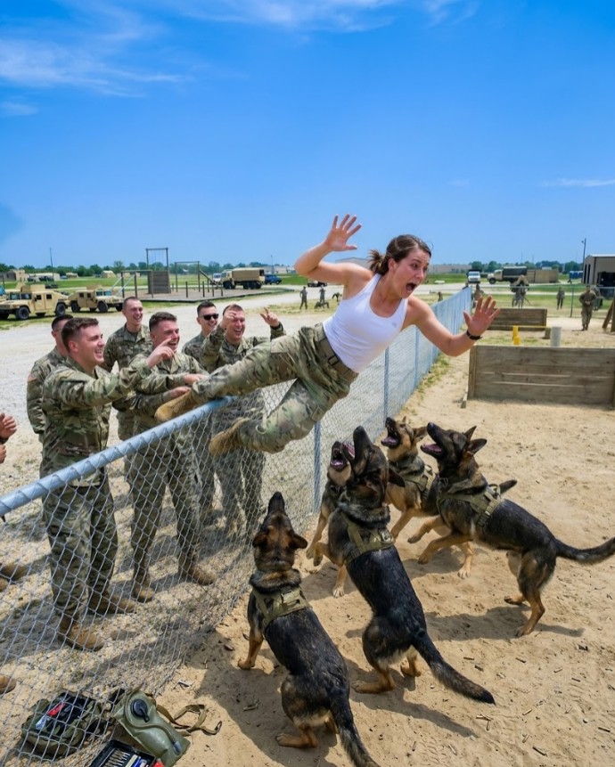 They Locked Her In With The K9s – Then They Realized Why She’s A Navy SEAL Legend!