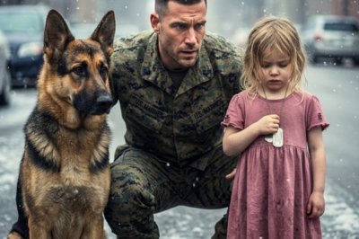 A Marine’s K9 forced him to stop in a snowstorm. On the sidewalk — a little girl, crying, freezing. Around her neck: his dog tag. Missing for 5 years. Don’t touch it, she said. This is my daddy’s. His hands started shaking. Because she was right.