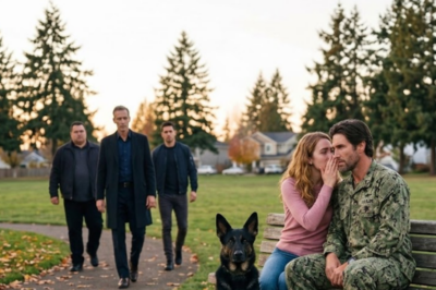 She ran to a stranger on a park bench and whispered: Please help me. They’re coming. His dog didn’t look at her. It was already watching the men behind her.