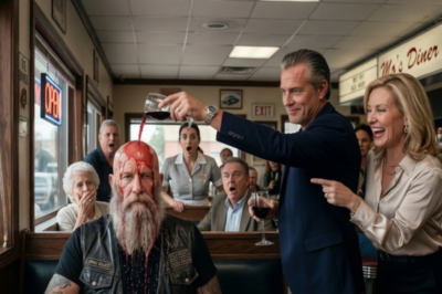 Unaware He Was a Feared Hells Angels Boss, a Rich Couple Poured Wine on His Head — What Happened..