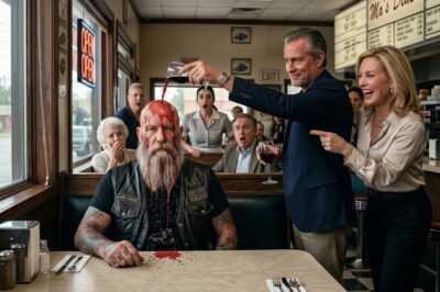 “Unaware He Was a Feared Hells Angels Boss, a Rich Couple Poured Wine on His Head — What Happened..