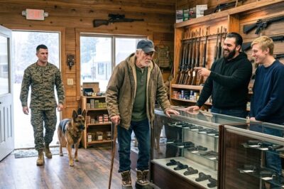 They Humiliated the Old Man in the Gun Shop — Until the Marine and His K9 Walked In